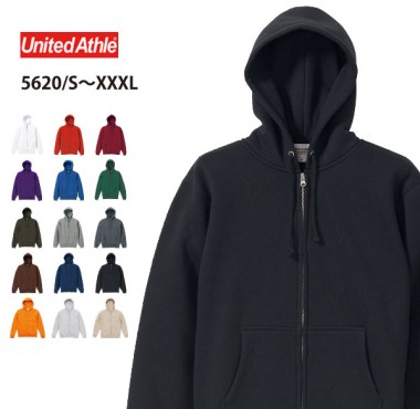 UnitedAthle T/Cスウェットフルジップパーカ(裏起毛) 5620