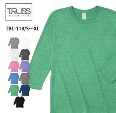 TRUSS トライブレンド3/4スリーブTシャツ TBL-118