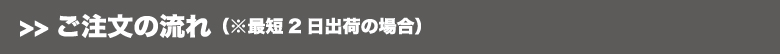 ご注文の流れ（※最短2日出荷の場合）